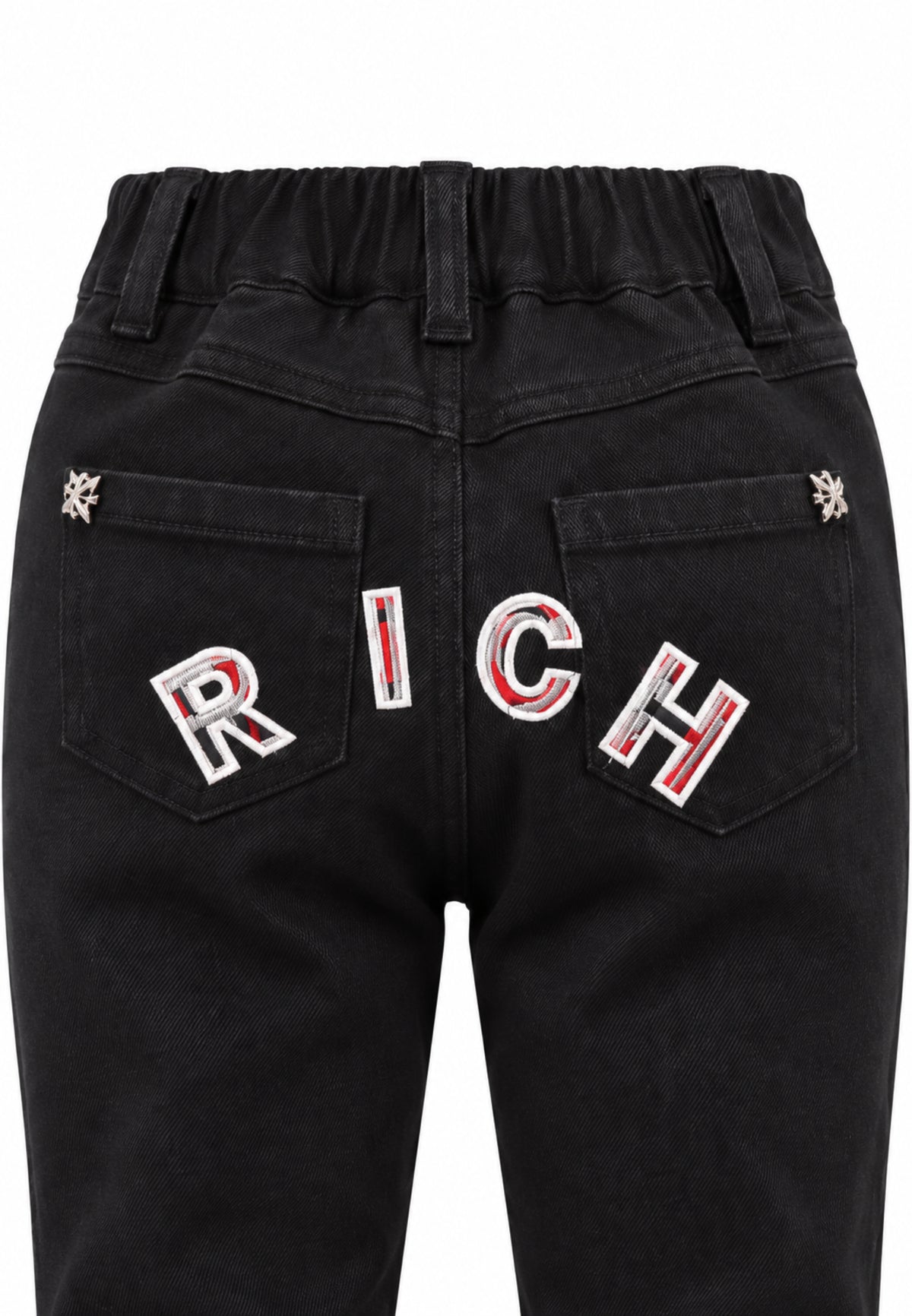 John Richmond JEANS NERO CON LOGO IN TARTAN DIETRO Bambine e ragazze RIA26141JE.NE_