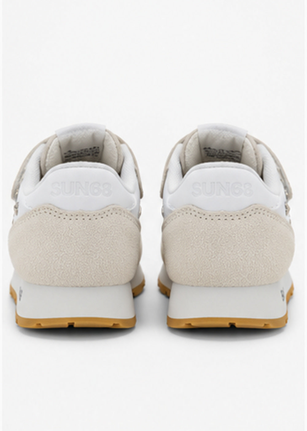SUN68 Ally Studs Sneakers Panna Neonata con Borchie e Strappi Z46406F