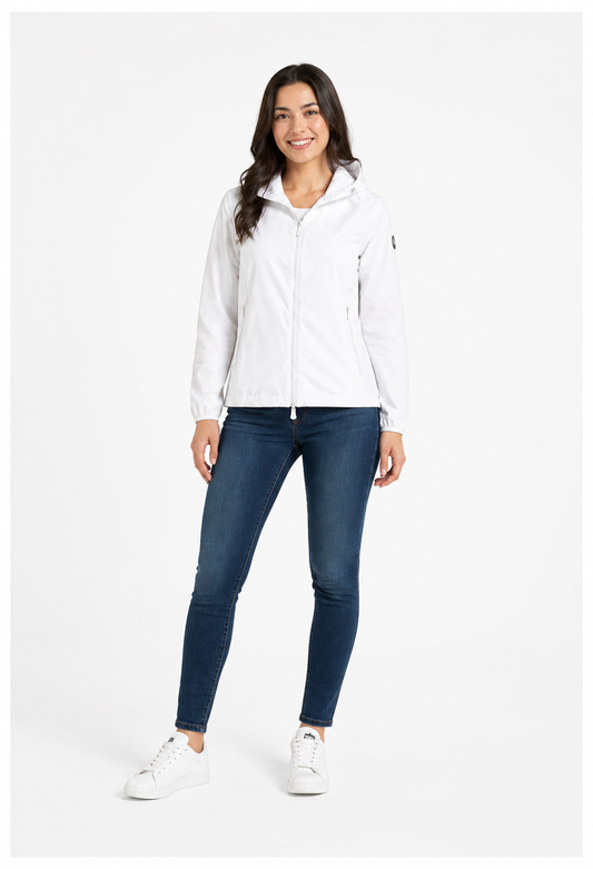 Save The Duck giubbotto bianco donna mini logo