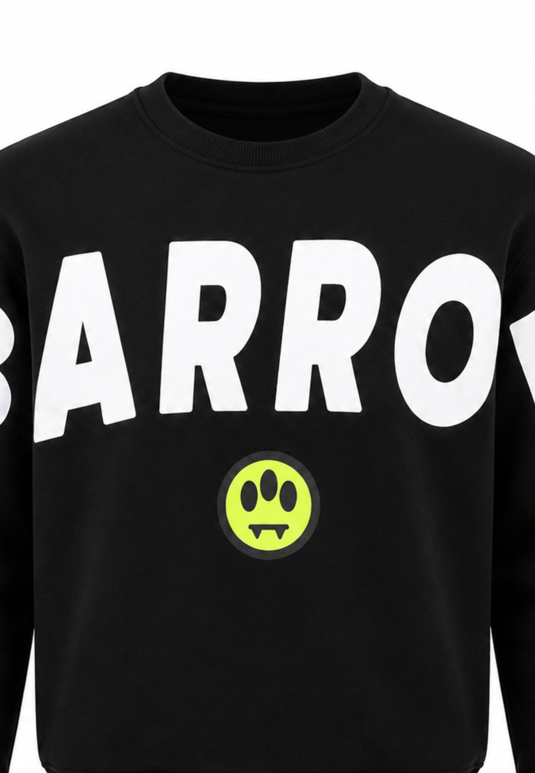 BARROW FELPA NERA GIROCOLLO CON MAXI SCRITTA Bambini e ragazzi F6BKJUSW016.NE_