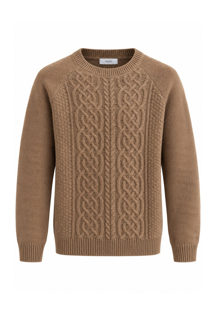 OVERD MAGLIONE CAMMELLO INTRECCIATO A GIROCOLLO Bambini e ragazzi OK1938SMG.CAMM_