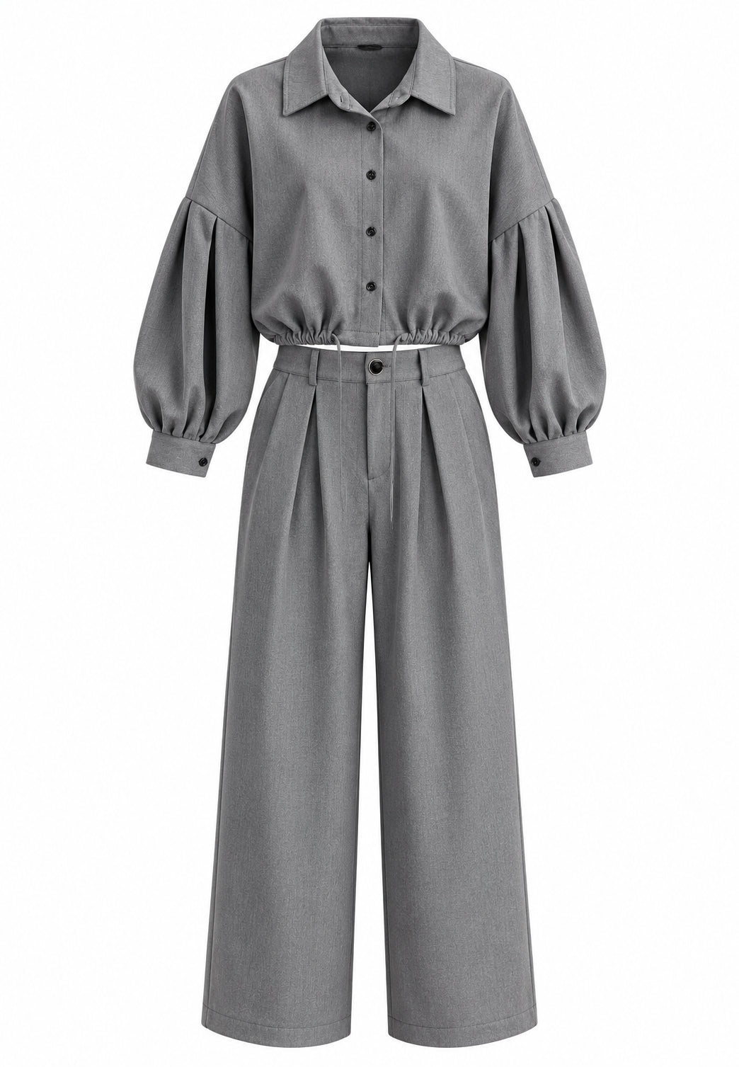 MA VIE PARIS Completo grigio camicia e pantalone Bambine e ragazze MV2427.GRIG_
