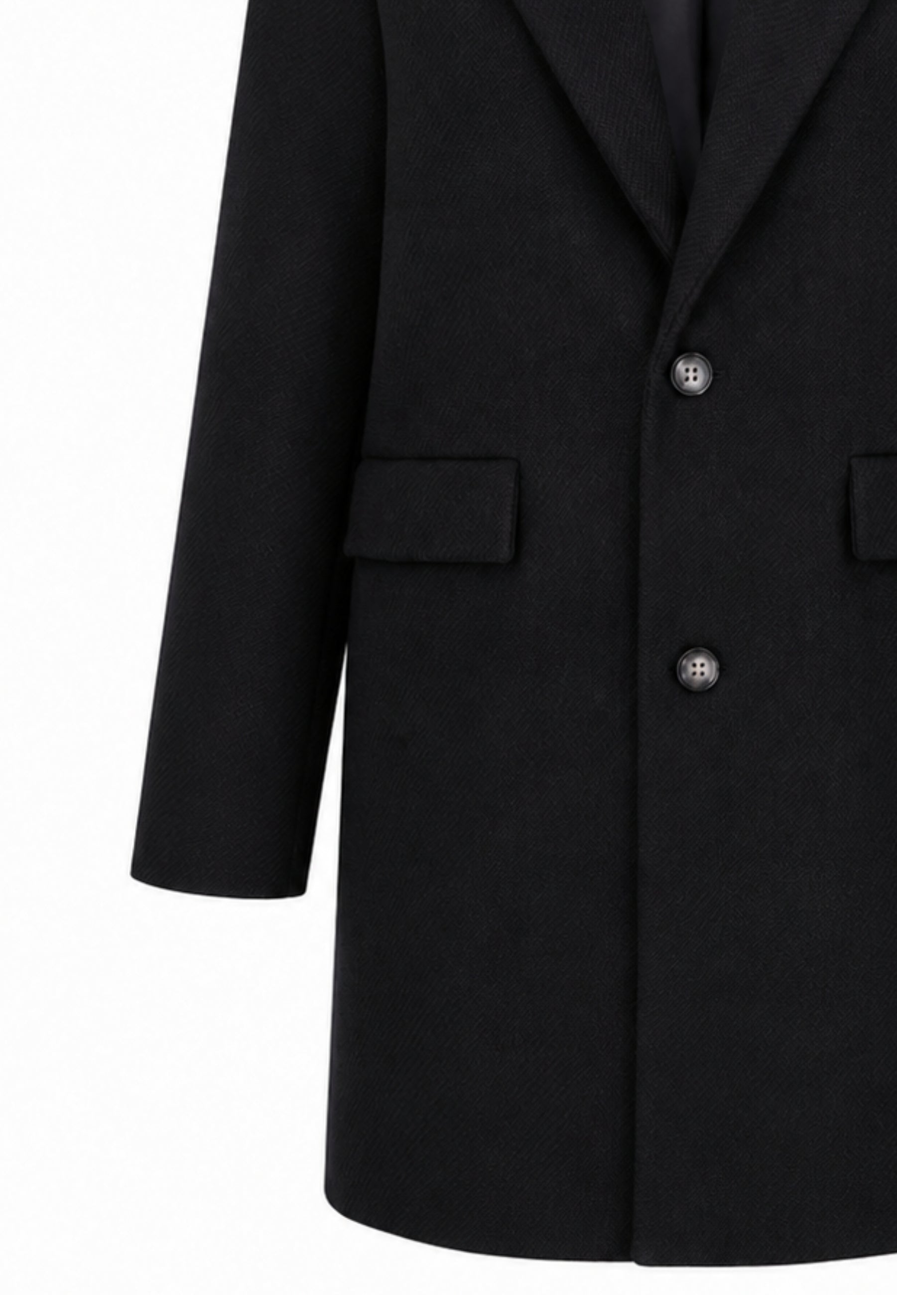 MON SAURIRE cappotto nero CON LAPEL E DOPPIO BOTTONE Bambine e ragazze m1430j.ne_