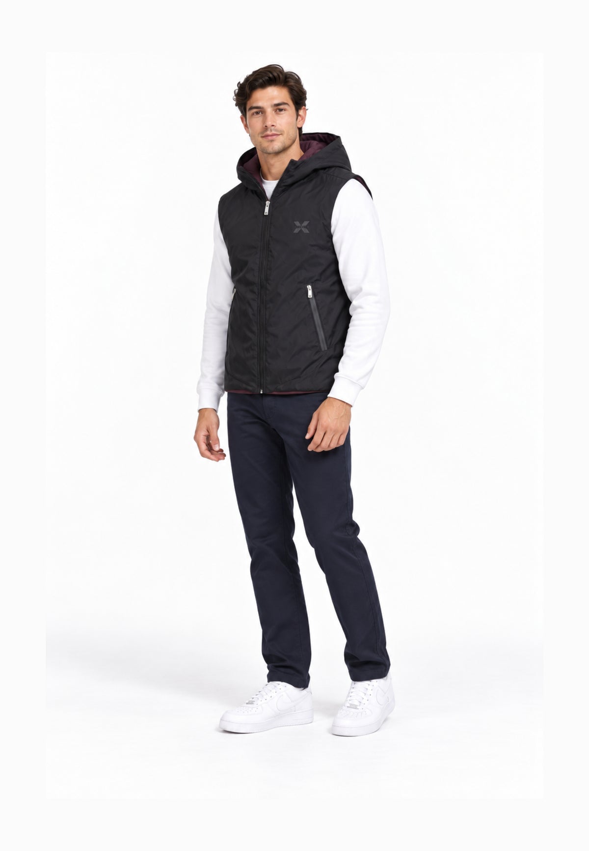 John Richmond GIUBBOTTO NERO SMANICATO DOUBLE FACE Uomo UMA26020GT.NE_