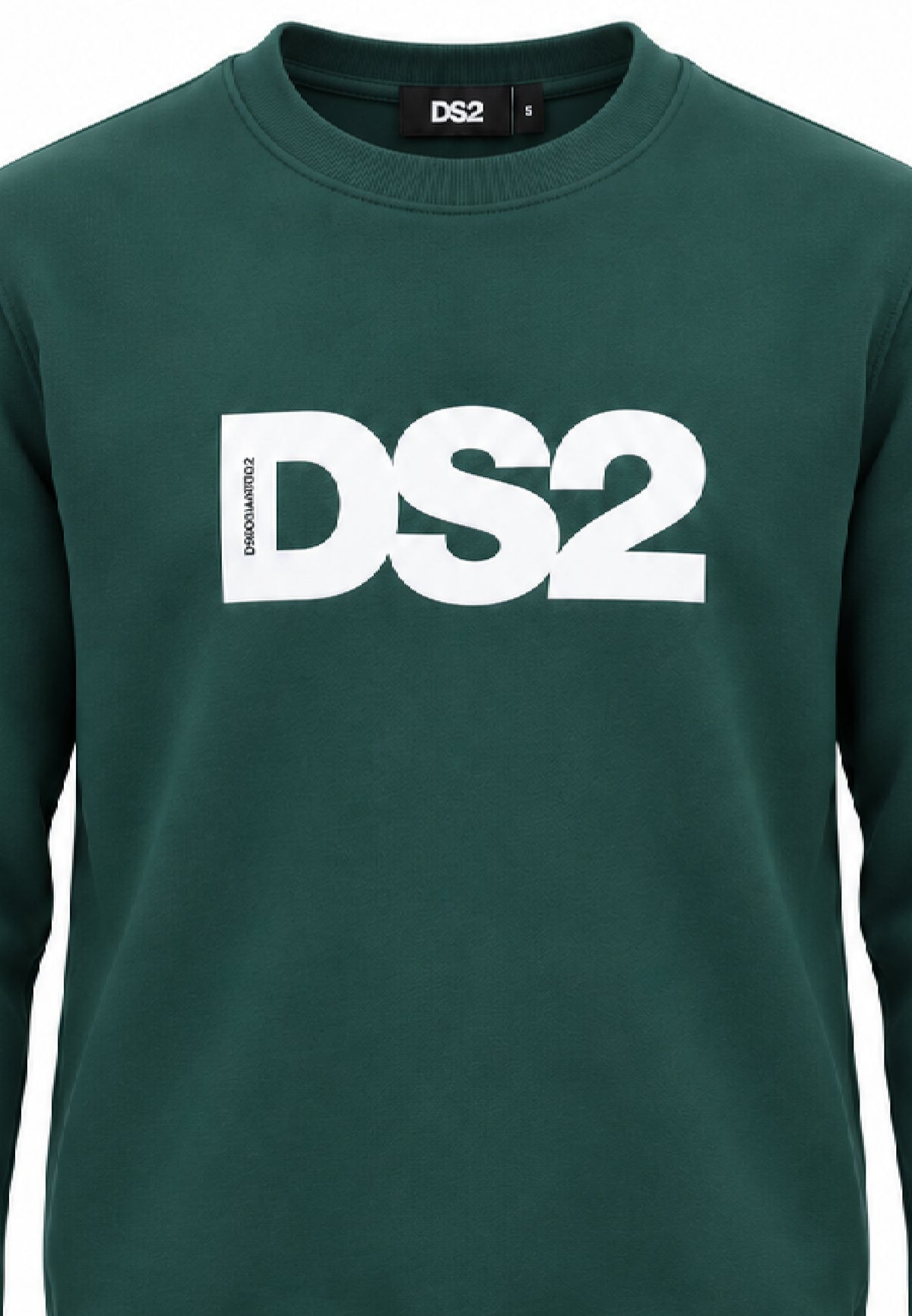 DS2 FELPA VERDE A GIROCOLLO CON LOGO CENTRALE Bambini e ragazzi F62K281.VER_
