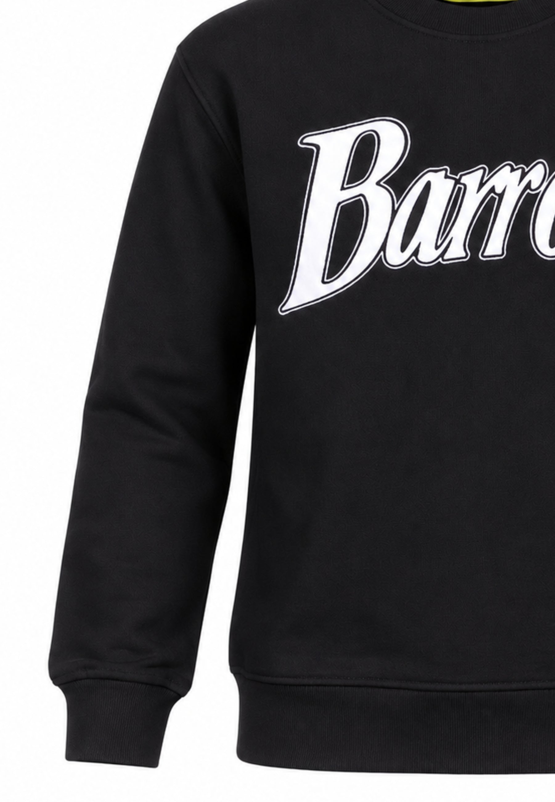 BARROW FELPA NERA GIROCOLLO CON LOGO DAVANTI E STAMPA ORSETTO DIETRO Bambini e ragazzi F6BKJUSW162.NE_