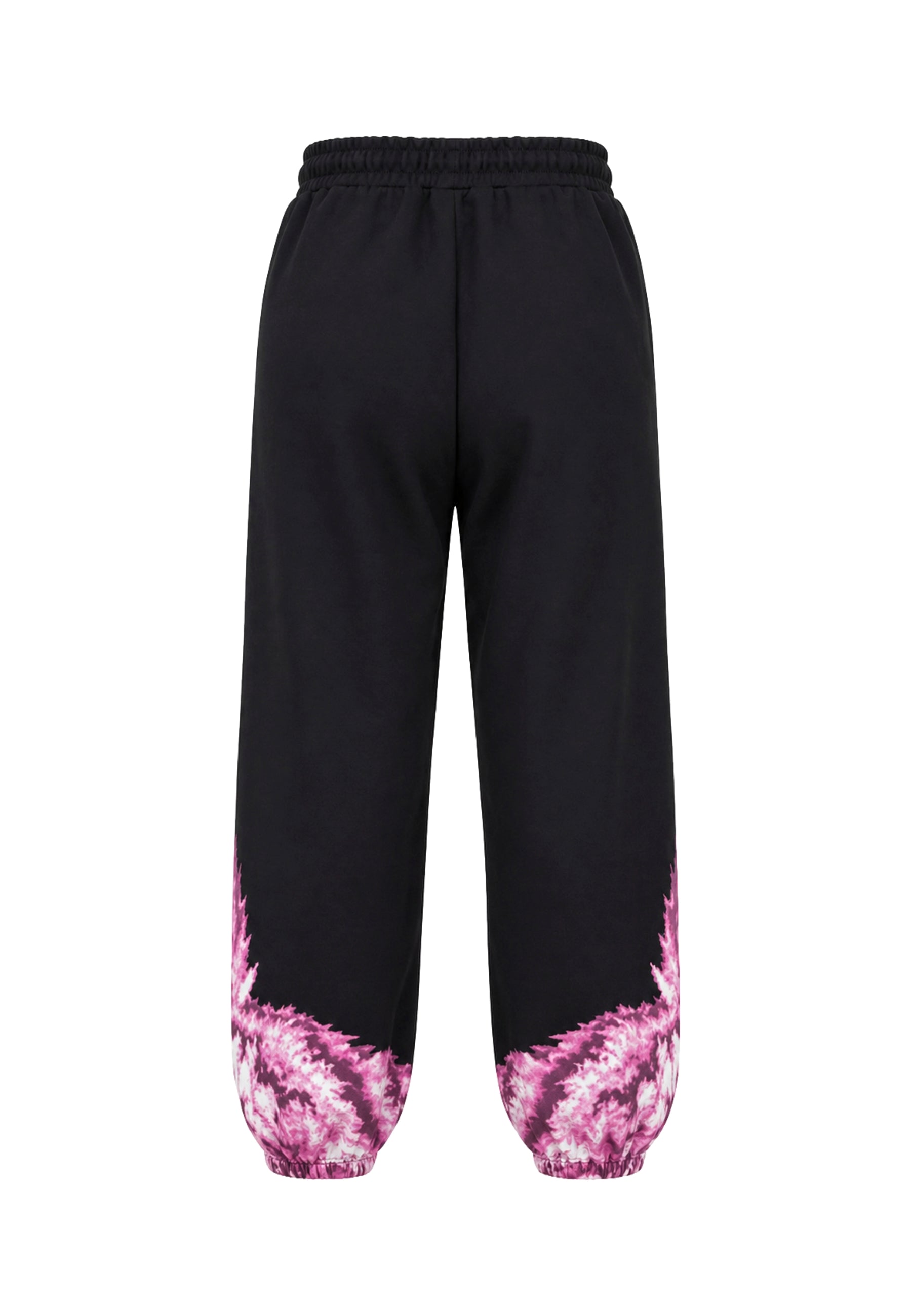 Marcelo Burlon pantalone nero donna maxi logo fucsia