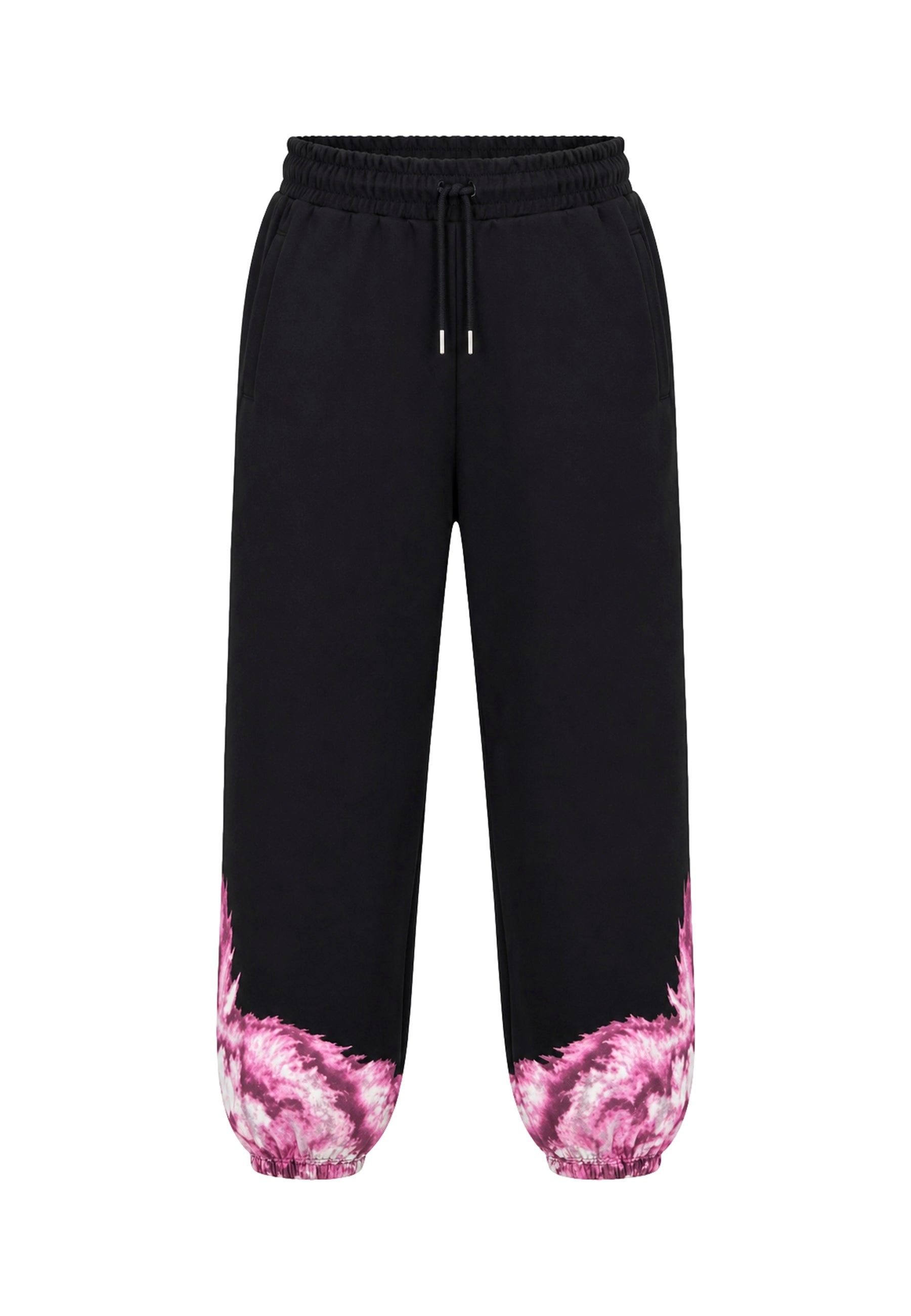 Marcelo Burlon pantalone nero donna maxi logo fucsia