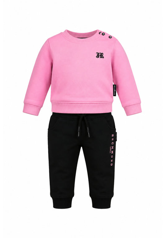 John Richmond completo tuta ROSA CON MAXI SCRITTE DIETRO Bambine e ragazze ria26064cf.rosa_