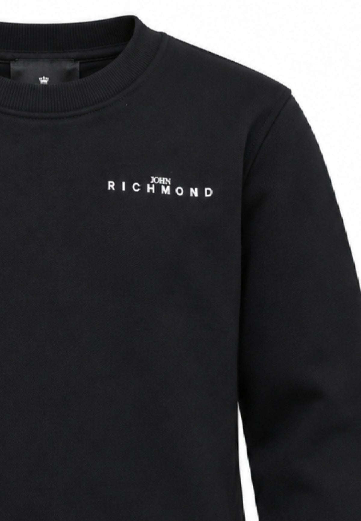 John Richmond FELPA NERA A GIROCOLLO CON MINI LOGO SUL CUORE Bambini e ragazzi rba26176fe.ne_