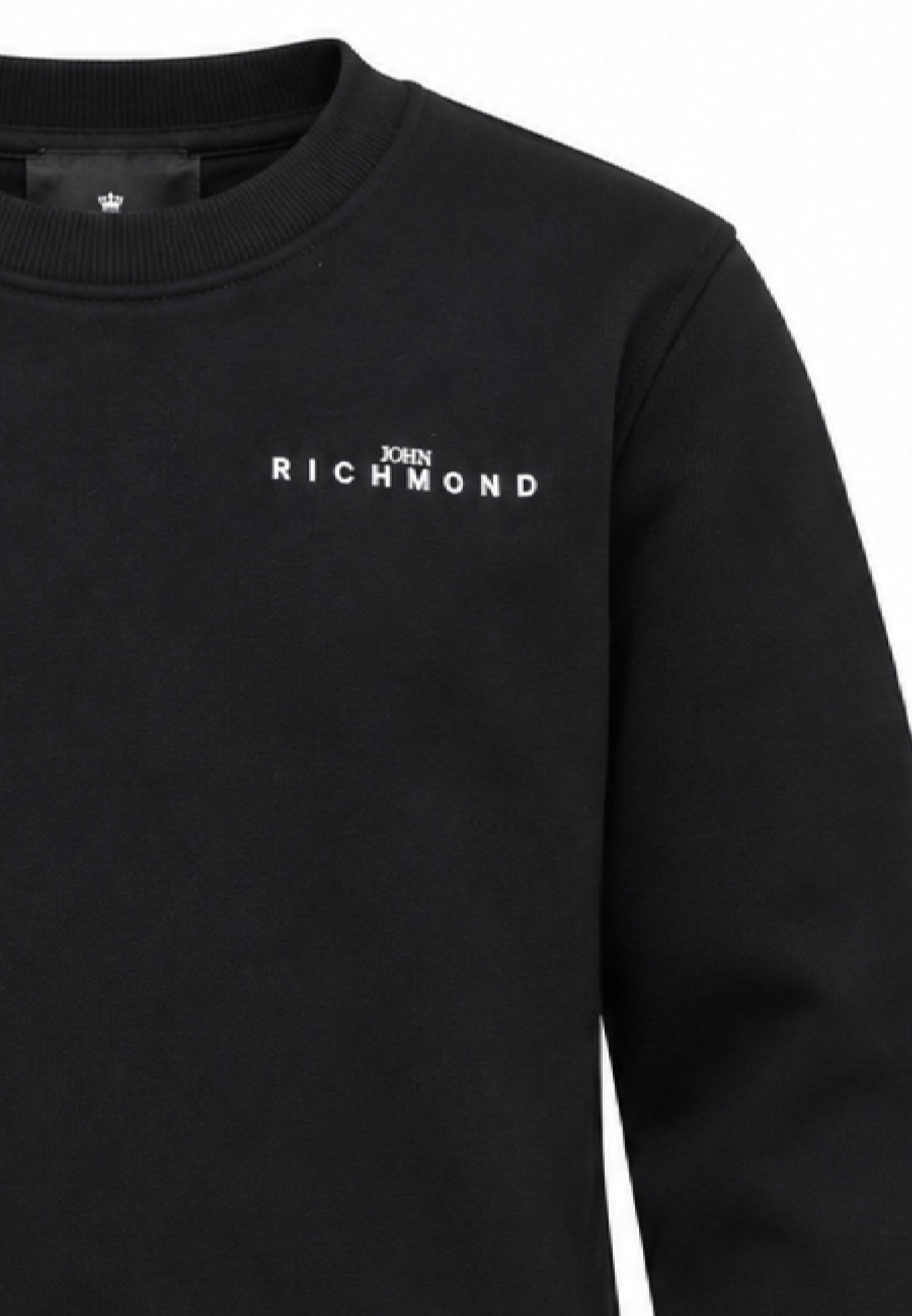 John Richmond FELPA NERA A GIROCOLLO CON MINI LOGO SUL CUORE Bambini e ragazzi rba26176fe.ne_