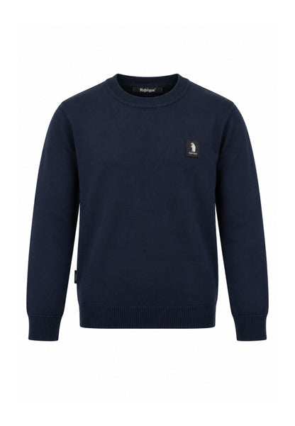 Refrigue MAGLIONE BLU GIROCOLLO CON MINI LOGO Bambini e ragazzi 2831W00079.BLU_