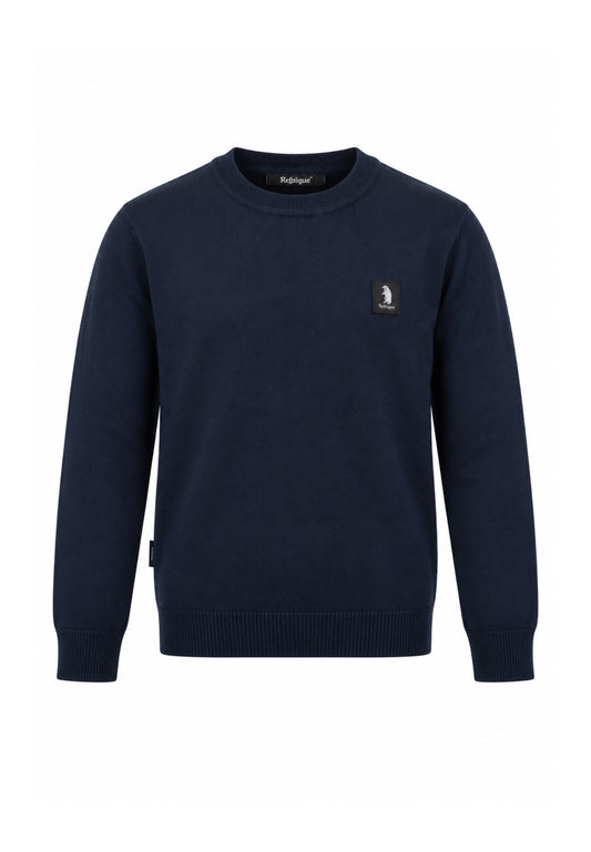 Refrigue MAGLIONE BLU GIROCOLLO CON MINI LOGO Bambini e ragazzi 2831W00079.BLU_
