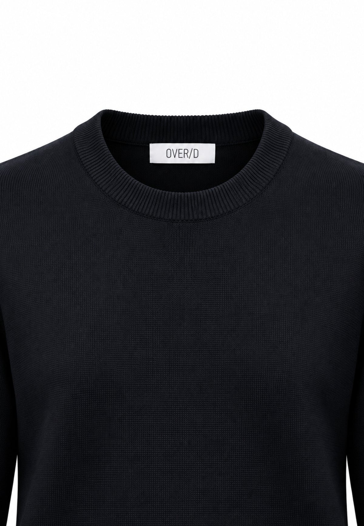 OVERD MAGLIONE NERO IN LANA RASATA Bambini e ragazzi OK105SMG.NE_