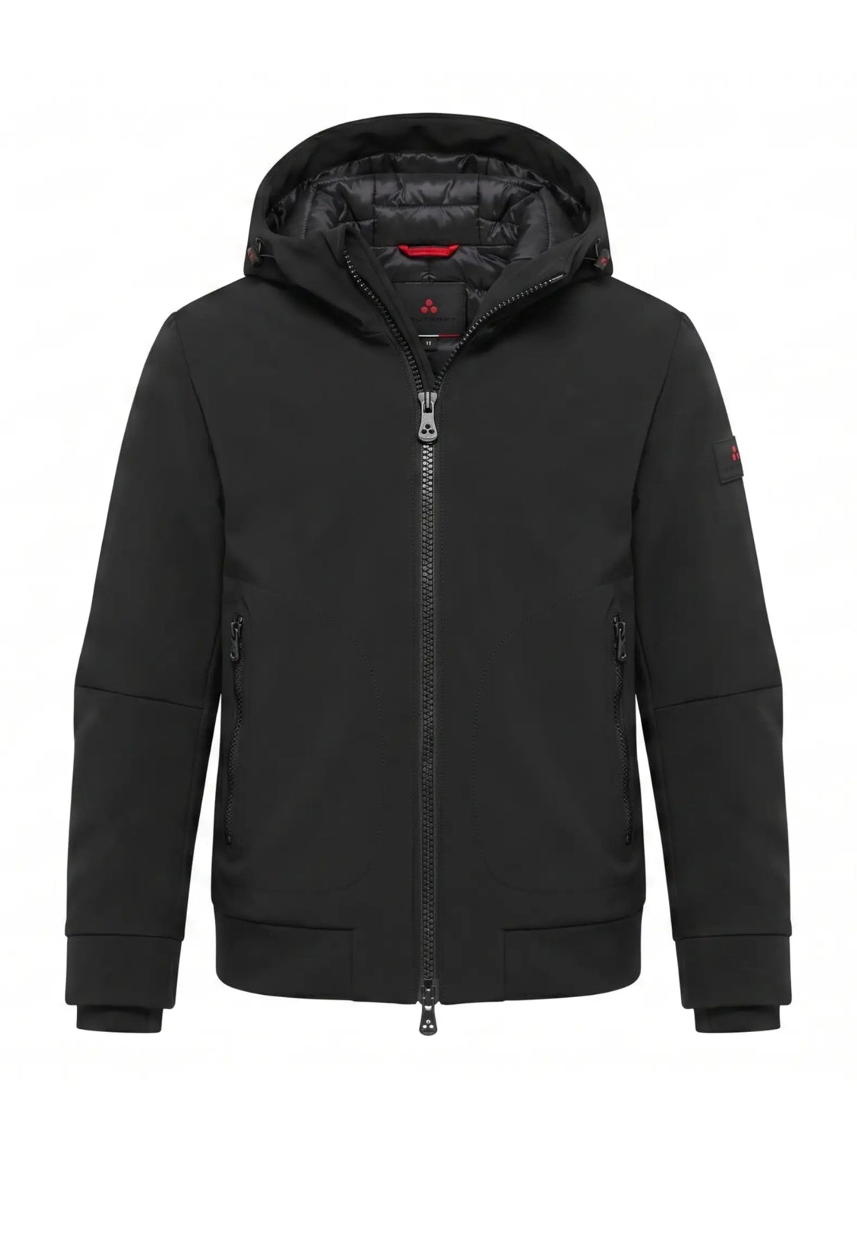 Peuterey GIUBBOTTO NERO SOFT SHELL CON CAPPUCCIO Bambini e ragazzi LOGE SRTR GRS 04 KID.NE_