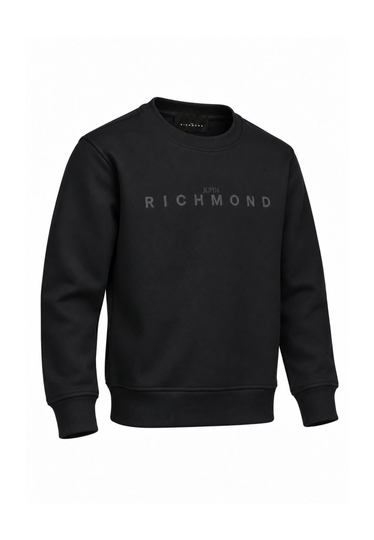 John Richmond FELPA NERA A GIROCOLLO CON LOGO TONO SU TONO Bambini e ragazzi RBA26156FE.NE_
