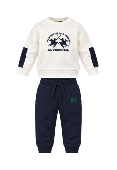 LA MARTINA TUTA PANNA CON FELPA GIROCOLLO Bambini e ragazzi MAB0079.PANNA_