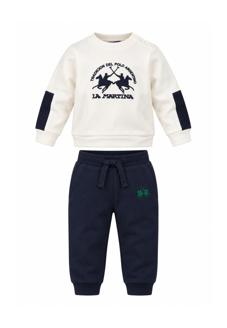 LA MARTINA TUTA PANNA CON FELPA GIROCOLLO Bambini e ragazzi MAB0079.PANNA_