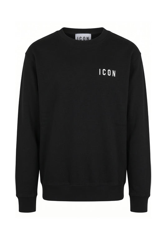 ICON MAGLIONCINO NERO SLIM CON MINI LOGO Bambini e ragazzi IBSM001351.NE_