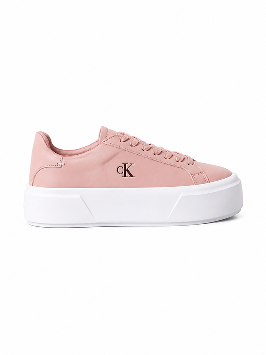 Calvin Klein sneakers donna sienna platform in pelle rosa con logo