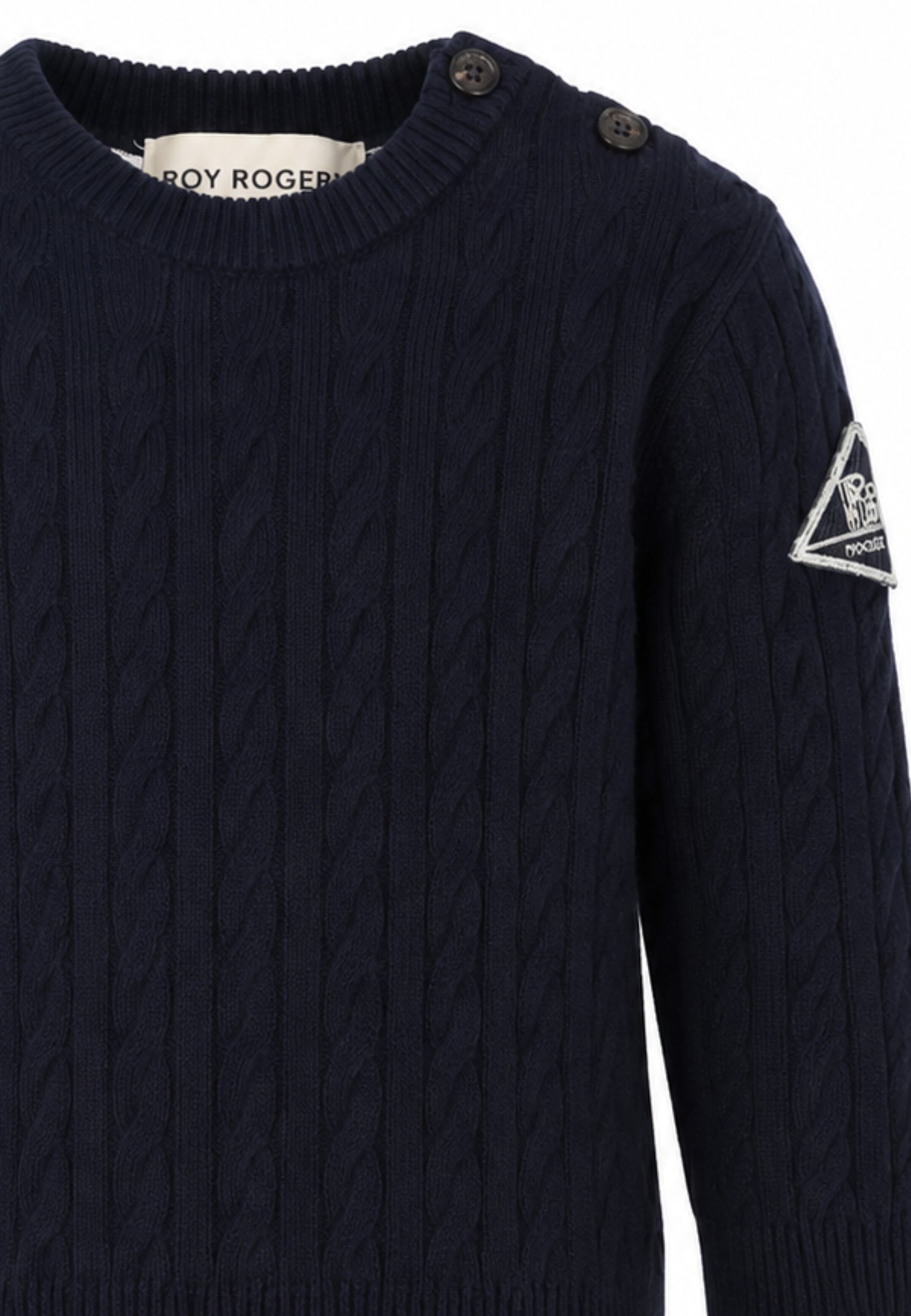 Roy Roger's maglia blu a treccia con bottoncini Bambini e ragazzi rh051/00.blu_