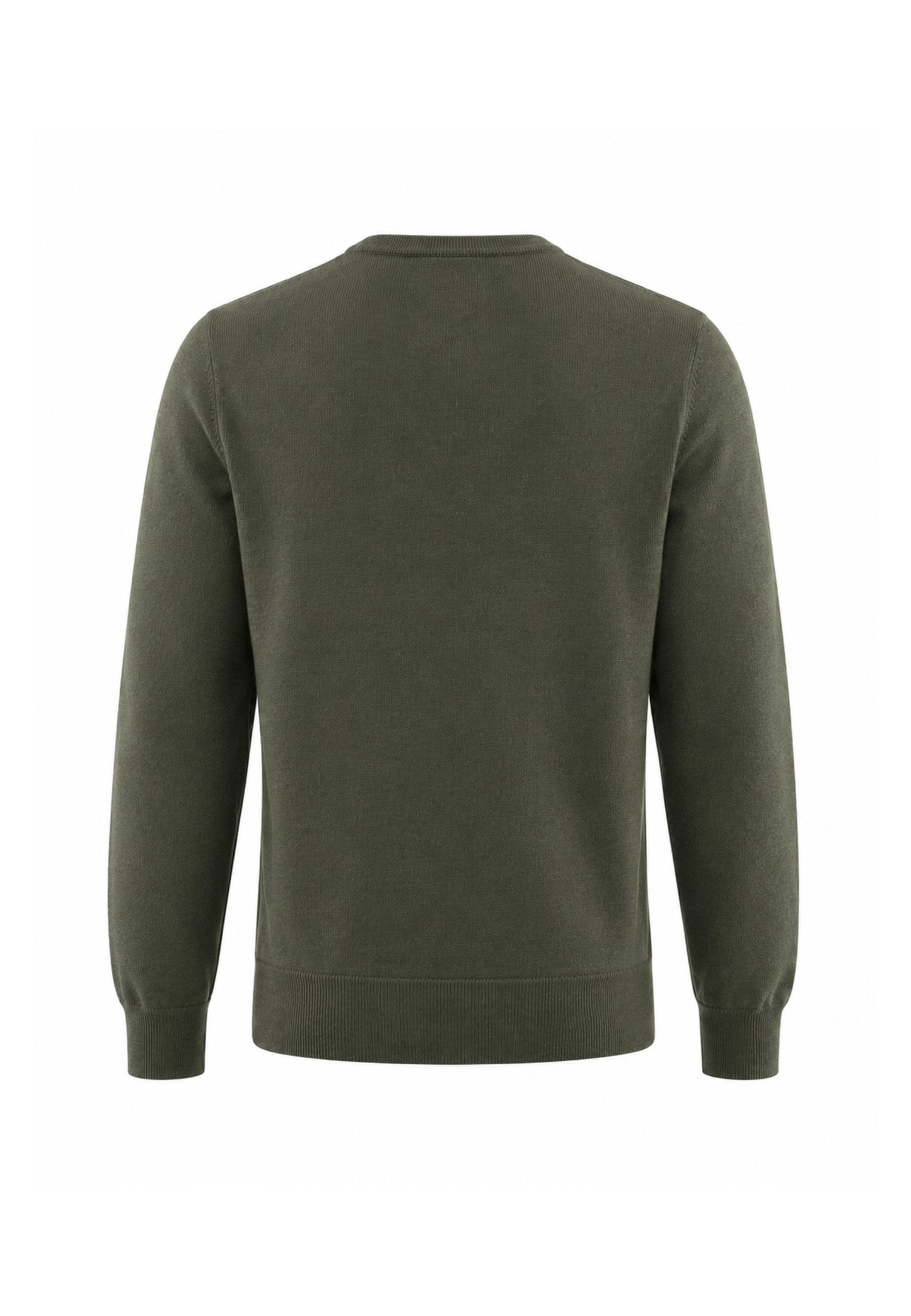 REFRIGIWEAR MAGLIONE NERO IN LANA SAGOMATO CON MINI LOGO RICAMATO Uomo BENNET PULLOVER.VERDE_