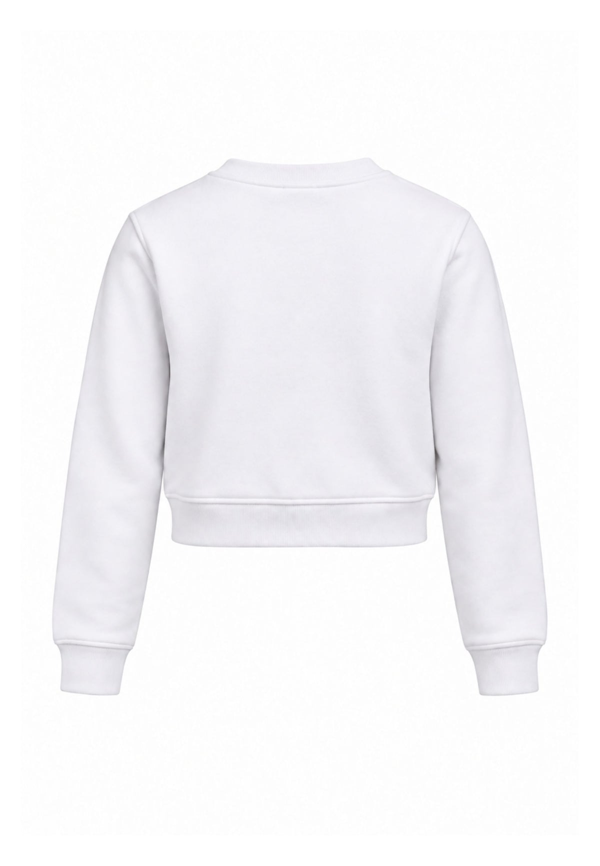 John Richmond felpa bianca crop con logo brillantinato Bambine e ragazze rga26085fe.bia_