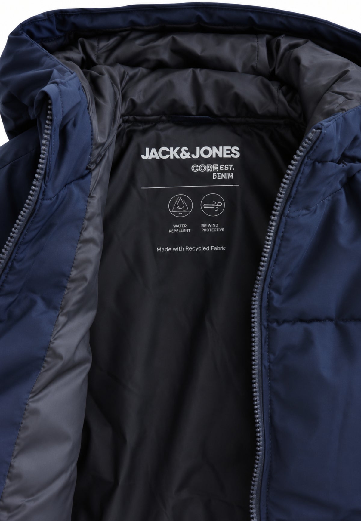 Jack & Jones giubbotto BLU con cappuccio TRAPUNTATO Bambini e ragazzi 12303956.blu_