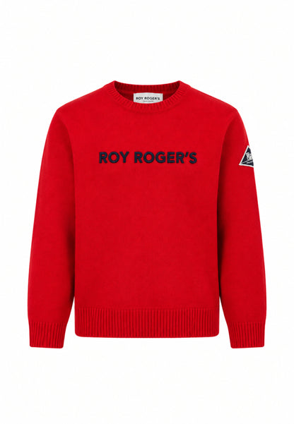 Roy Roger's maglia ROSSA CON LOGO CENTRALE RICAMATO Bambini e ragazzi rh116/00.ro_