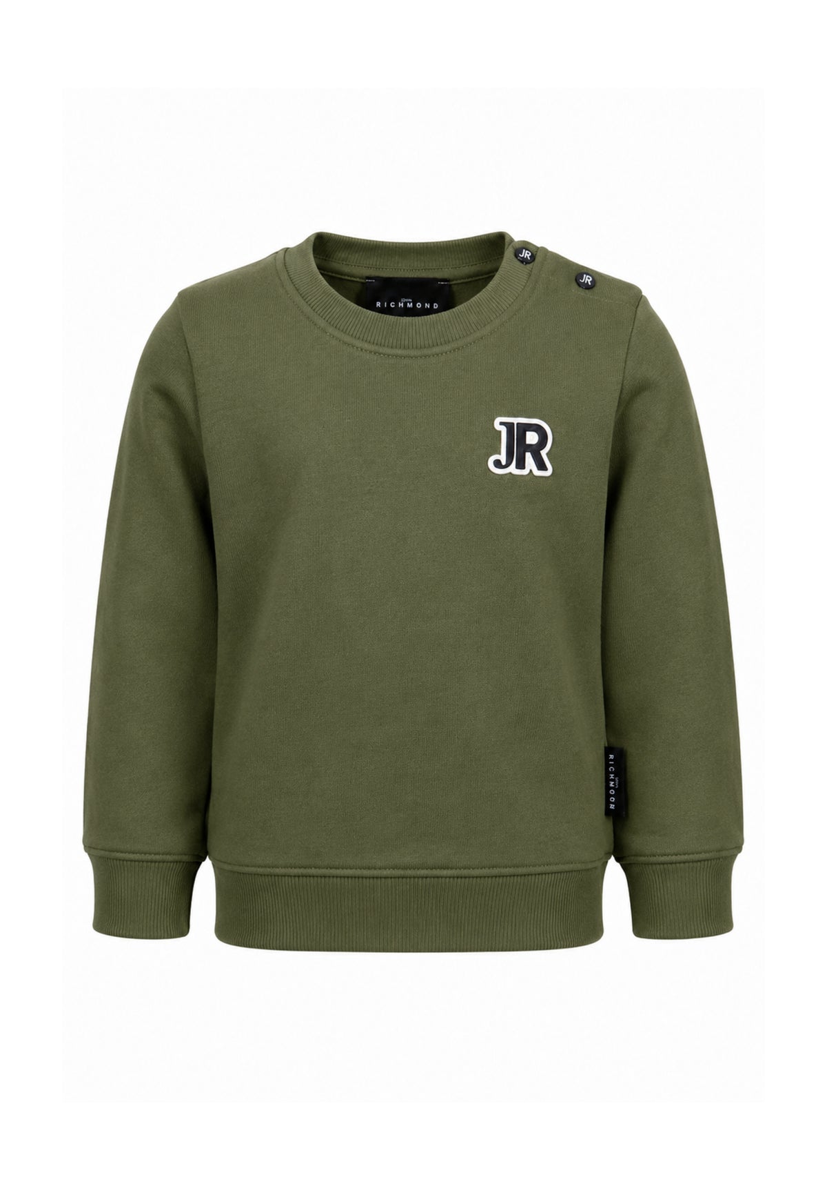 John Richmond tuta verde oliva con pantalone nero e logo piccolo Bambini e ragazzi ria26011cf.ver_