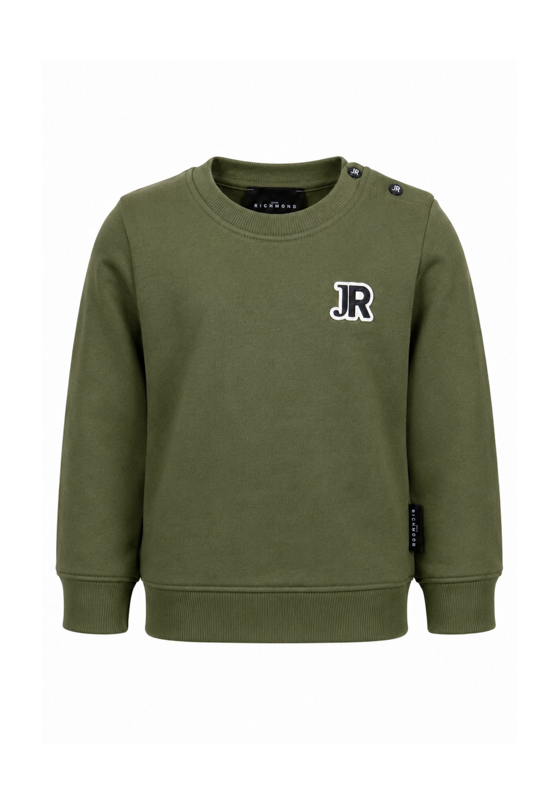 John Richmond tuta verde oliva con pantalone nero e logo piccolo Bambini e ragazzi ria26011cf.ver_