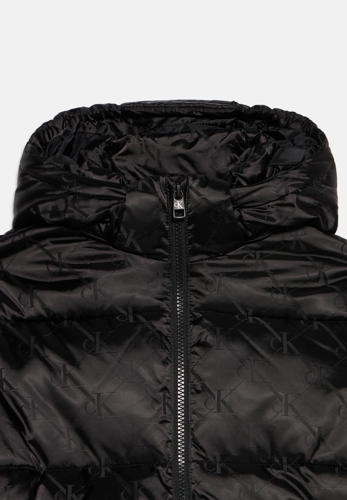 CALVIN KLEIN GIUBBOTTO NERO LOGATO CAPPUCCIO REMOVIBILE Bambine e ragazze LVCKFJM10G0GK.NE_