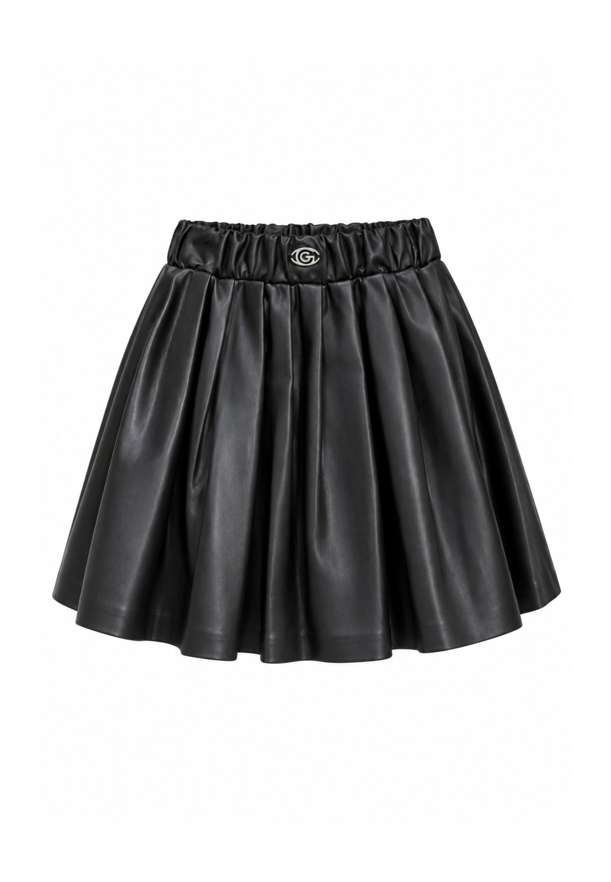 Gabriella Gucci GONNA NERA A PIEGHE IN ECOPELLE Bambine e ragazze GK416.NE_