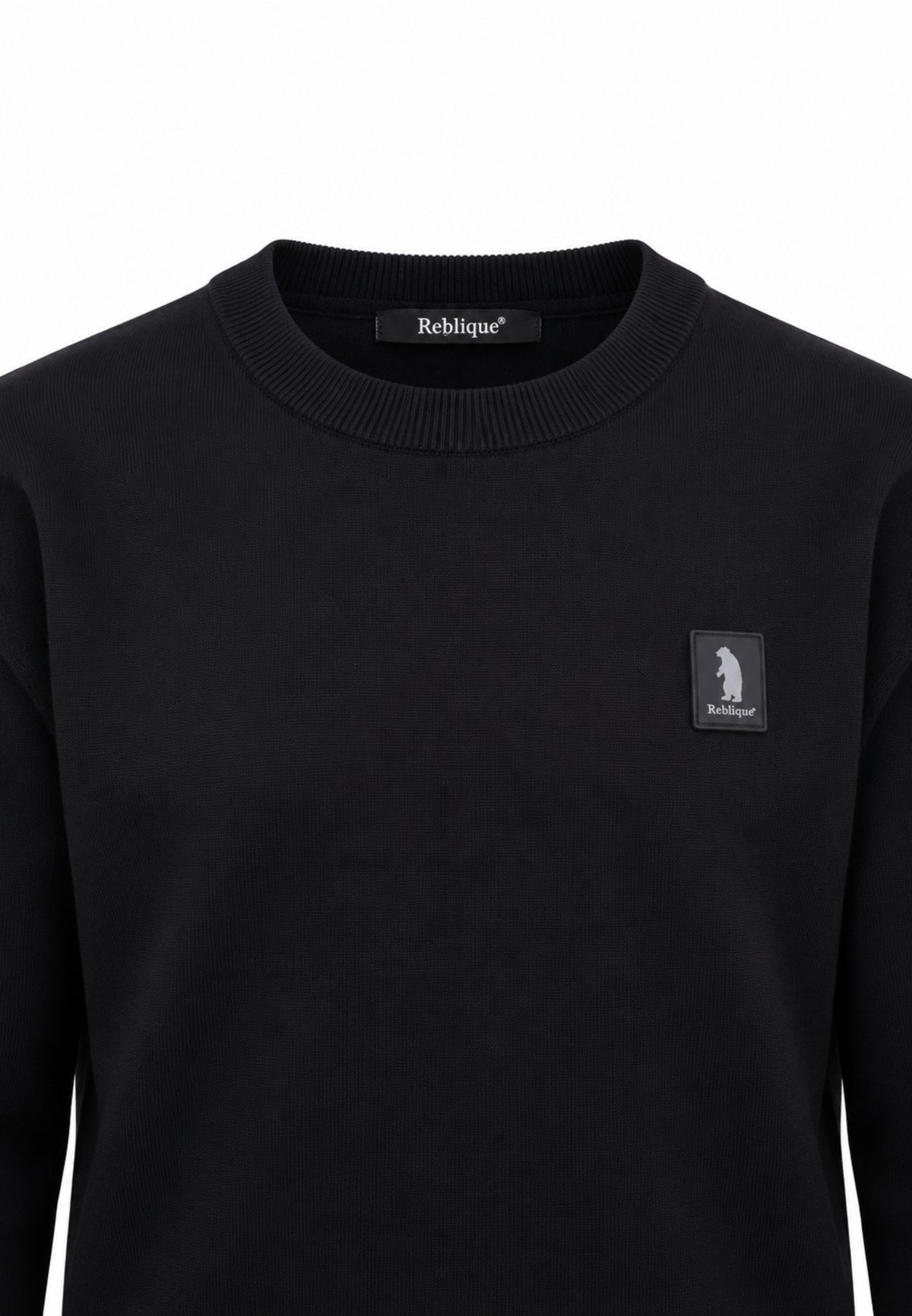 Refrigue MAGLIONE NERO A GIROCOLLO CON MINI LOGO Bambini e ragazzi 2831W00079.NE_