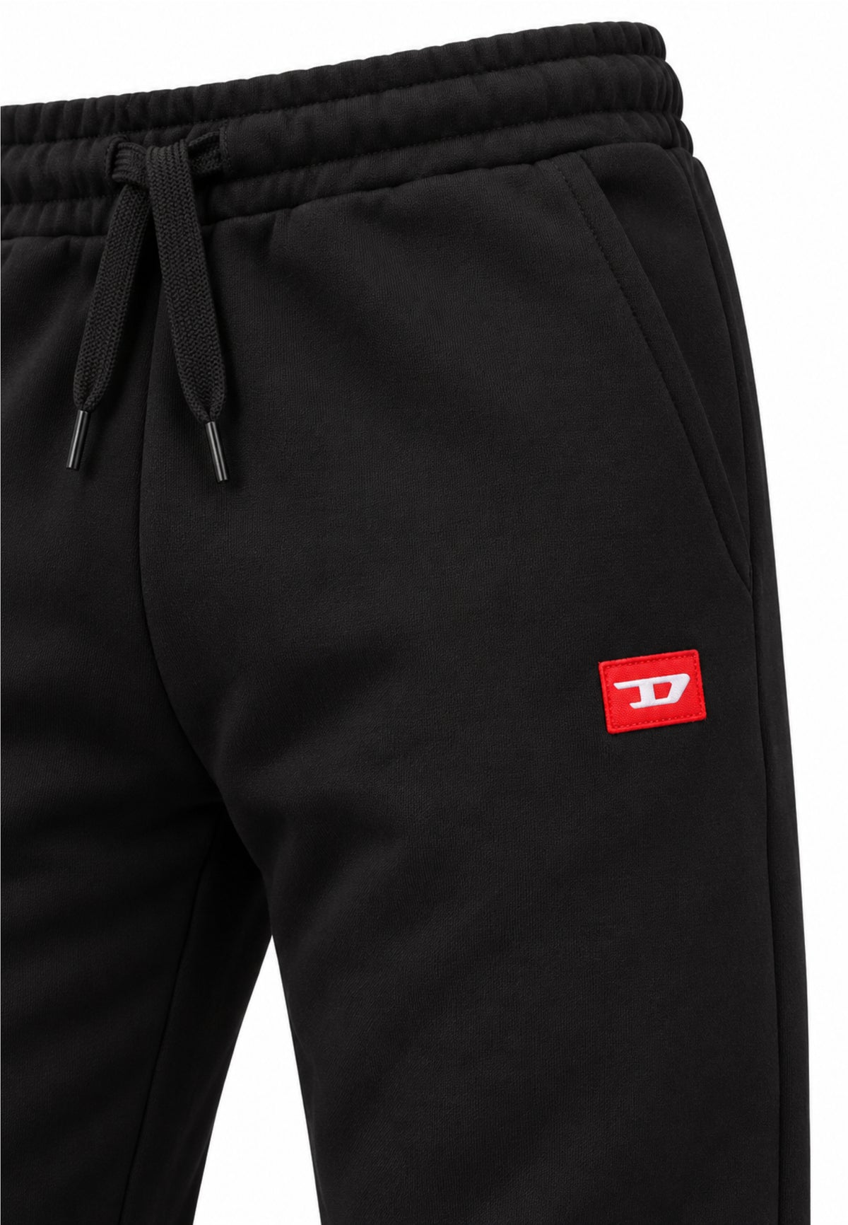 Diesel PANTALONI NERI DA TUTA CON MINI LOGO ROSSO Bambini e ragazzi PXGIN.NE_
