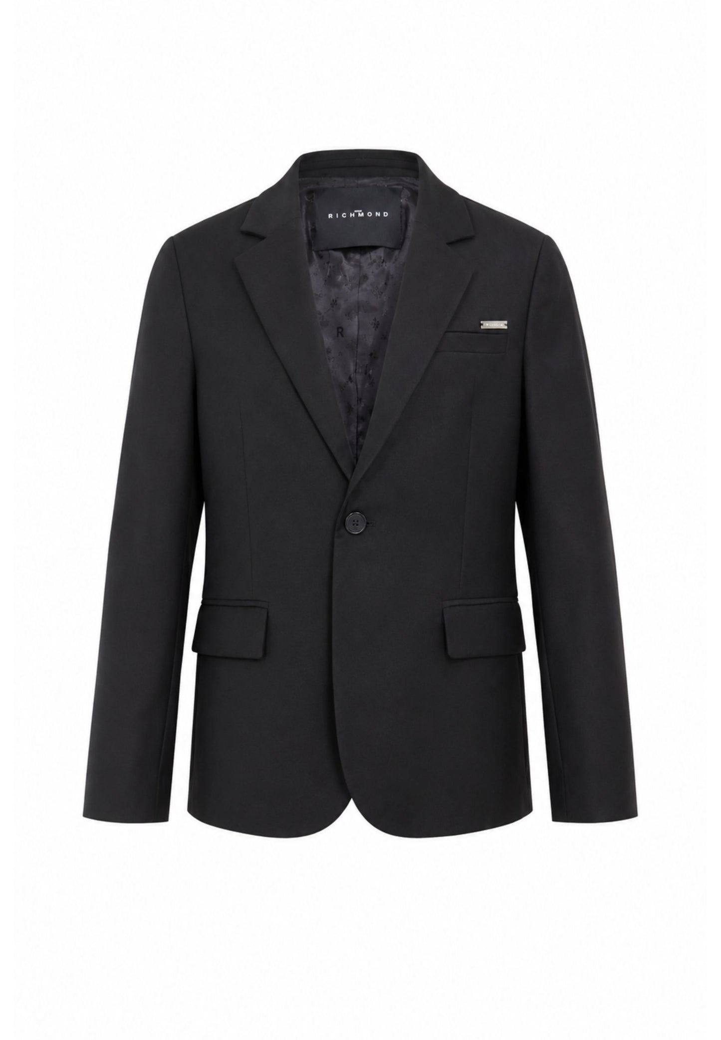 John Richmond giacca NERA BLAZER CON BOTTONE SINGOLO Bambini e ragazzi rba26124gc.ne_