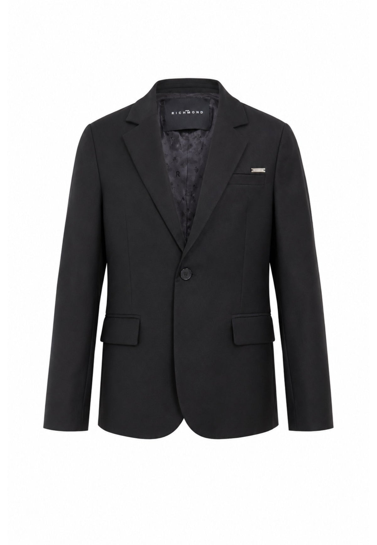 John Richmond giacca NERA BLAZER CON BOTTONE SINGOLO Bambini e ragazzi rba26124gc.ne_