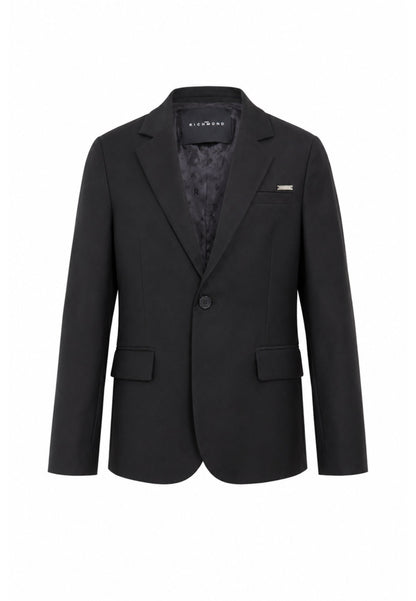 John Richmond giacca NERA BLAZER CON BOTTONE SINGOLO Bambini e ragazzi rba26124gc.ne_