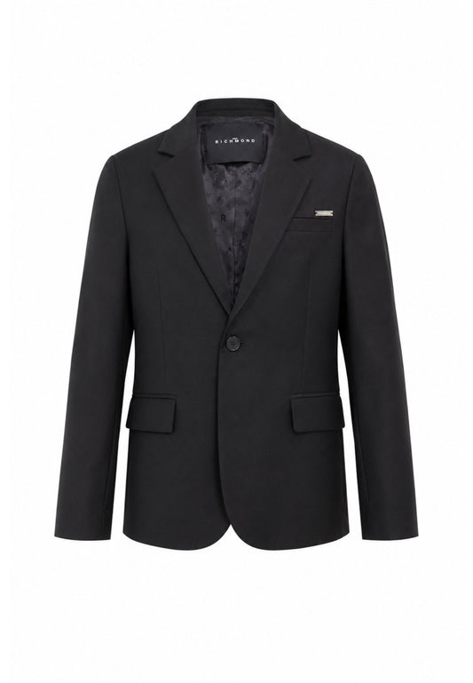 John Richmond giacca NERA BLAZER CON BOTTONE SINGOLO Bambini e ragazzi rba26124gc.ne_