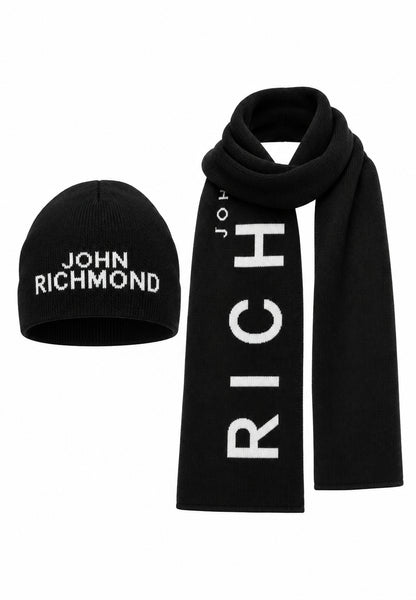 John Richmond set cappello e sciarpa nero Bambini e ragazzi rba26017hs.ne_