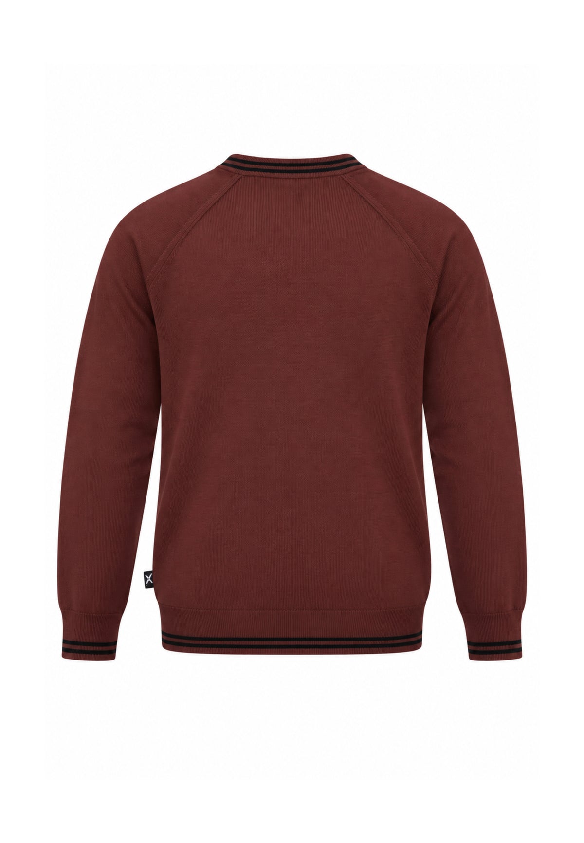 John Richmond MAGLIONE MARRONE CON BANDE LOGATE A CONTRASTO Uomo UMA26041MA.MARRO_