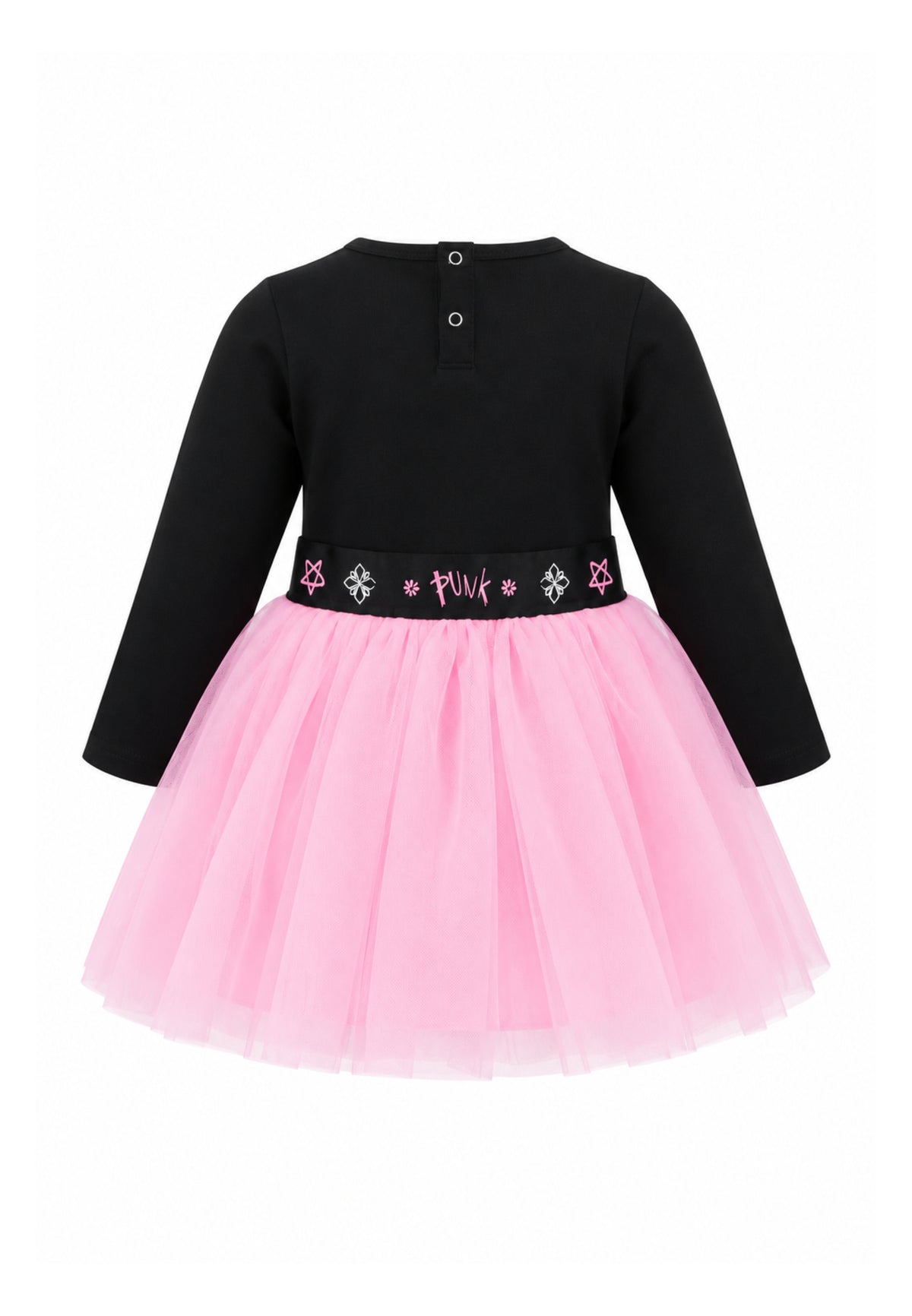John Richmond VESTITO NERO CON GONNA IN TULLE ROSA Bambine e ragazze RIA26097VE.NE_