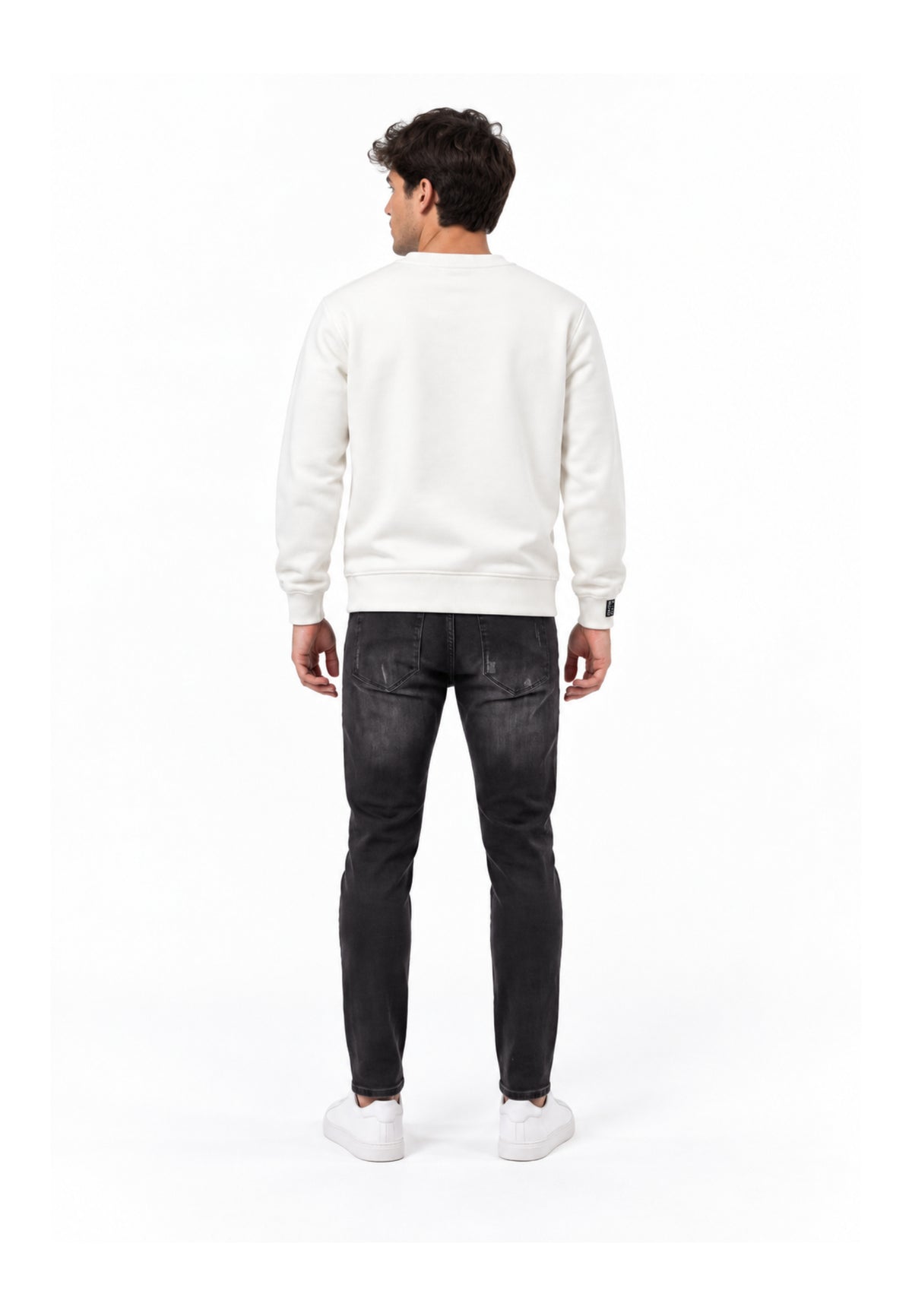 John Richmond FELPA PANNA A GIROCOLLO CON MINI LOGO Uomo UMA26030FE.PANNA_