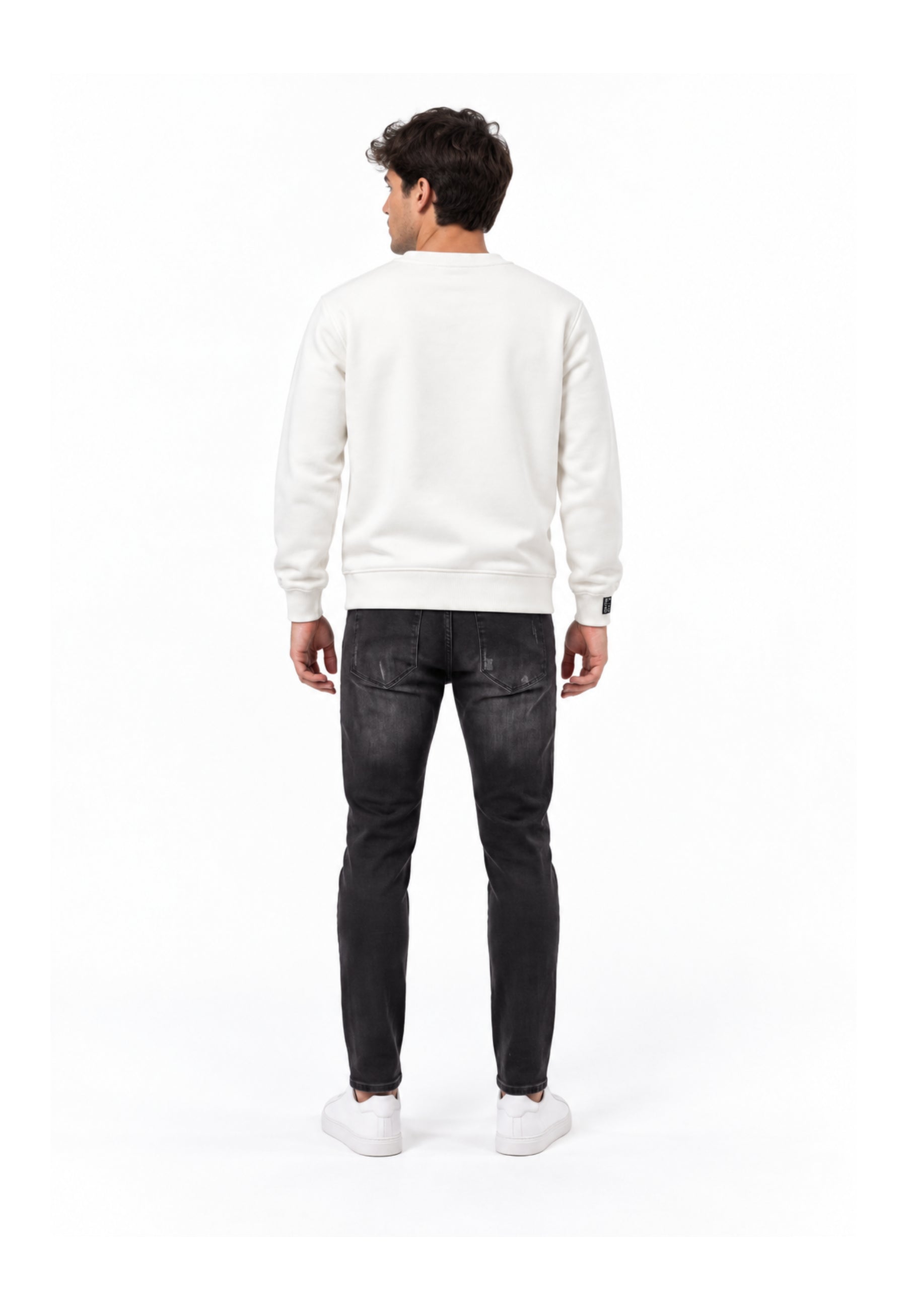 John Richmond FELPA PANNA A GIROCOLLO CON MINI LOGO Uomo UMA26030FE.PANNA_