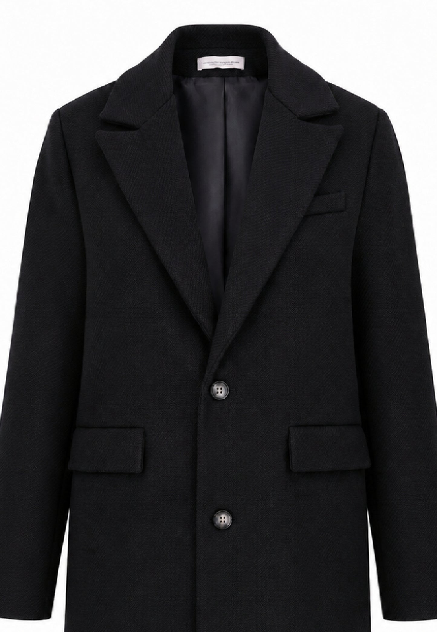 MON SAURIRE cappotto nero CON LAPEL E DOPPIO BOTTONE Bambine e ragazze m1430j.ne_