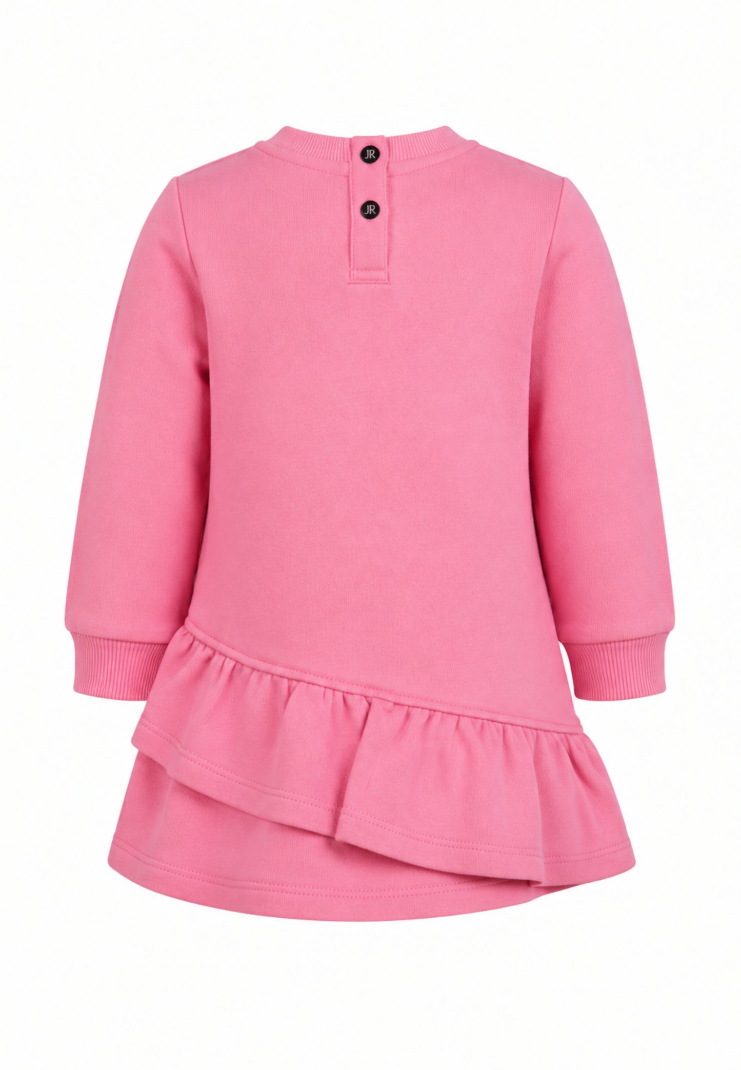 John Richmond abitino ROSA A MANICHE LUNGHE CON SCRITTA NERA E BALZE ASIMMETRICHE Bambine e ragazze ria26100ve.rosa_
