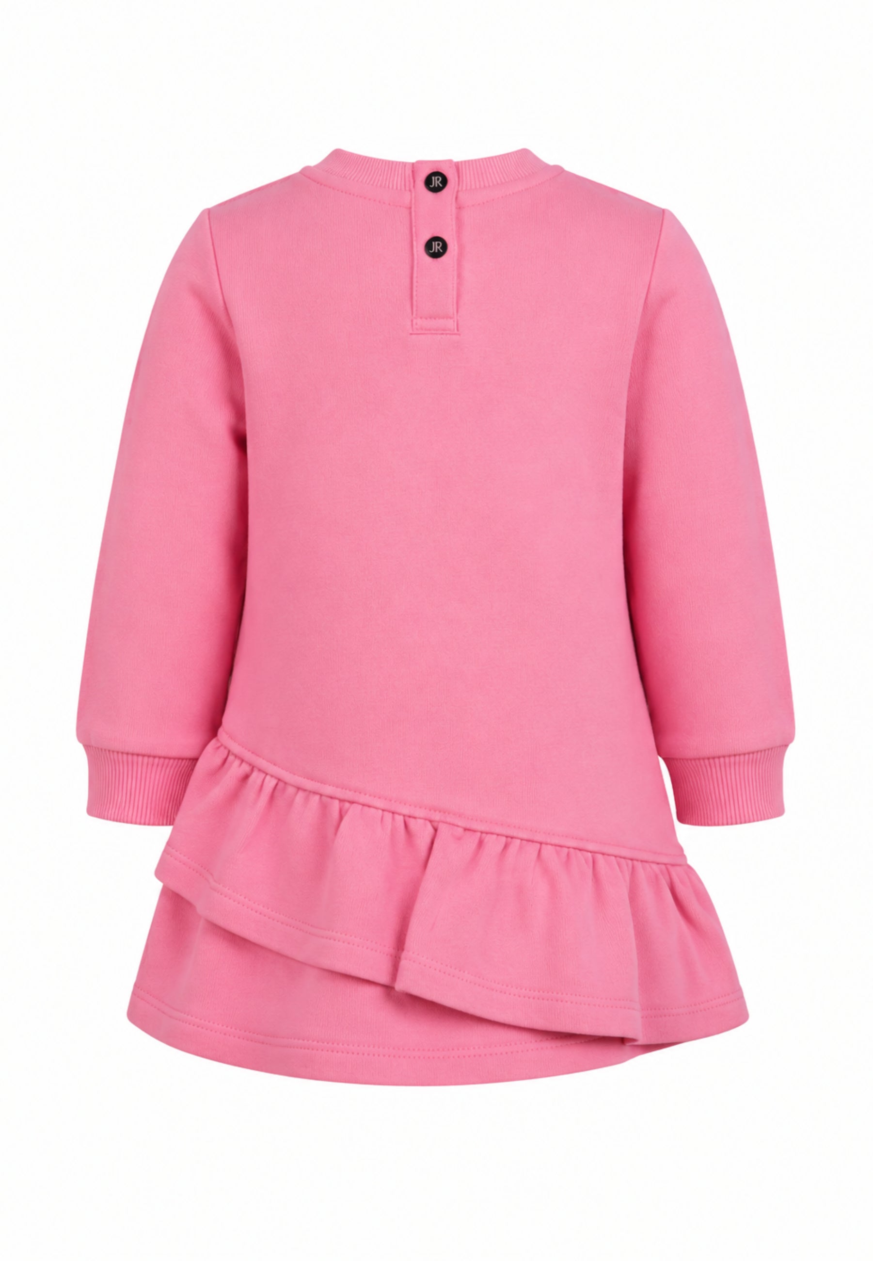 John Richmond abitino ROSA A MANICHE LUNGHE CON SCRITTA NERA E BALZE ASIMMETRICHE Bambine e ragazze ria26100ve.rosa_