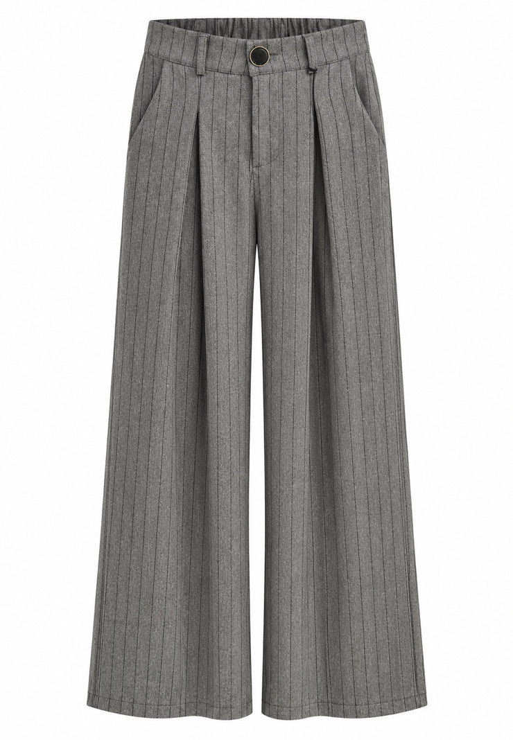 MA VIE PARIS PANTALONE GRIGIO GESSATO CON PIEGONI Bambine e ragazze MV2431.GRIG_
