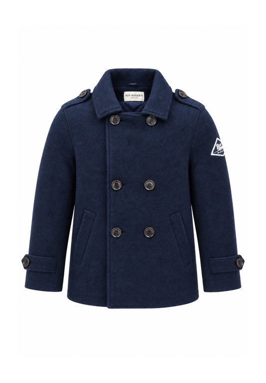 Roy Roger's cappotto blu con bottoni e colletto Bambini e ragazzi rx399/00.blu_