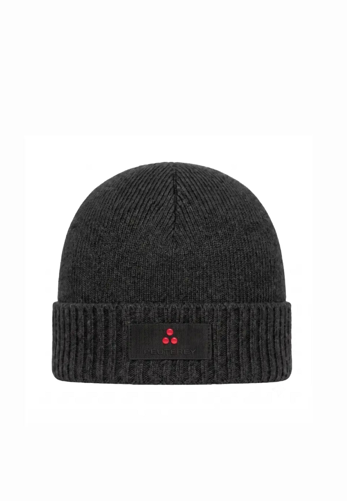 Peuterey CAPPELLO GRIGIO SCURO IN LANA RASATA LOGO CENTRALE Bambini e ragazzi SILLI 03 KID.GRIGSCU_